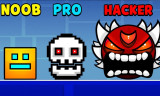 Geometry Dash NOOB vs PRO vs HACKER background
